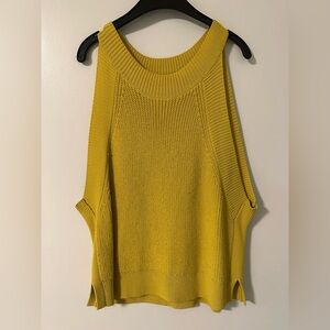 Wilfred Yellow Sleeveless Knit Sweater, Large